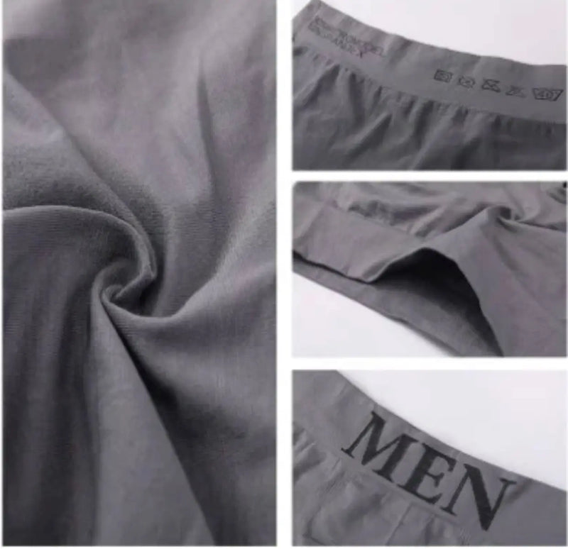 Kit with 4 Microfiber Seamless Men's Boxer Briefs