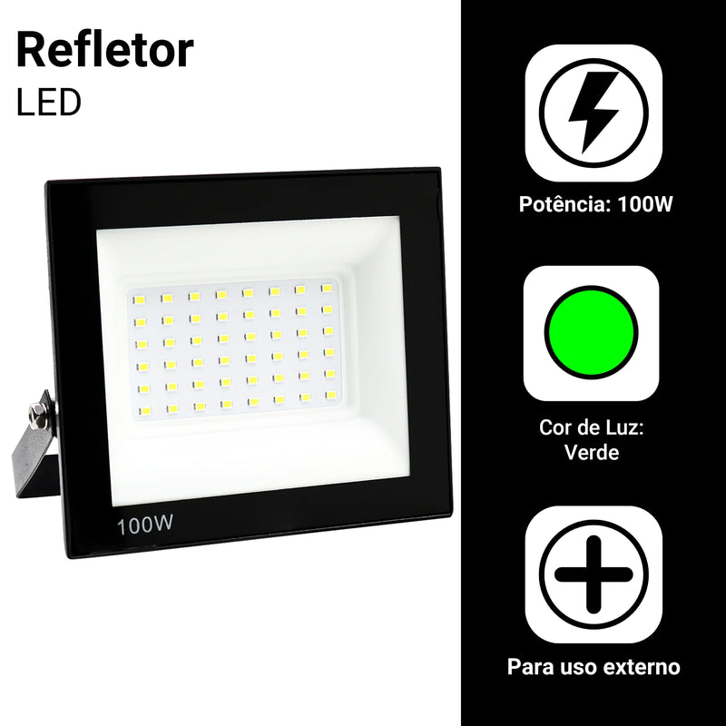 Led Reflector 100W Spotlight Bivolt Waterproof Strong White Light